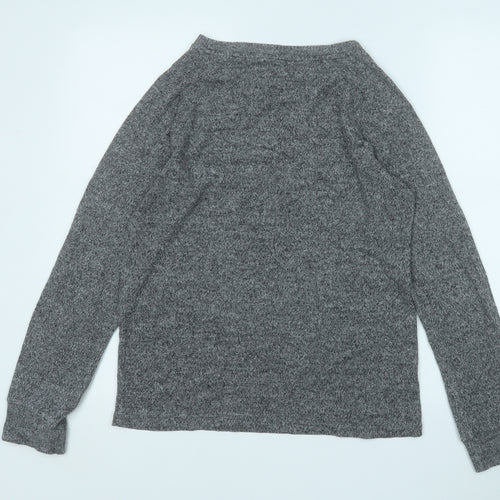 love to lounge  Womens Grey Round Neck  Viscose Pullover Jumper Size 10