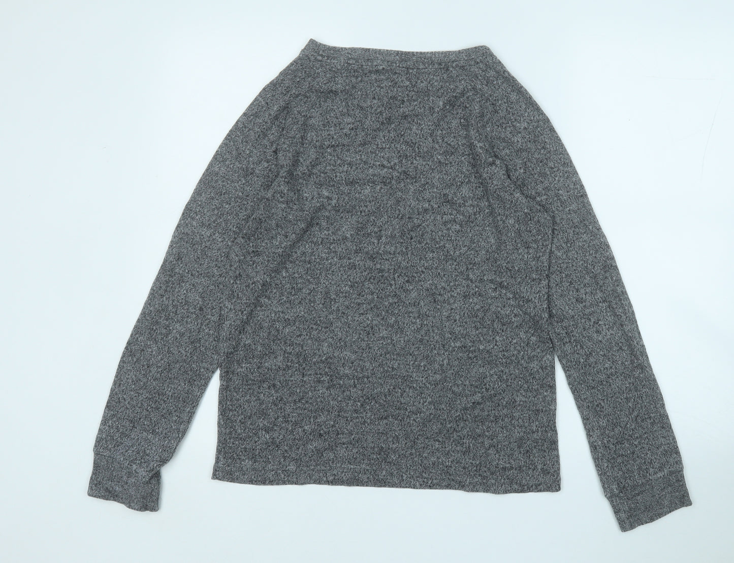 love to lounge  Womens Grey Round Neck  Viscose Pullover Jumper Size 10