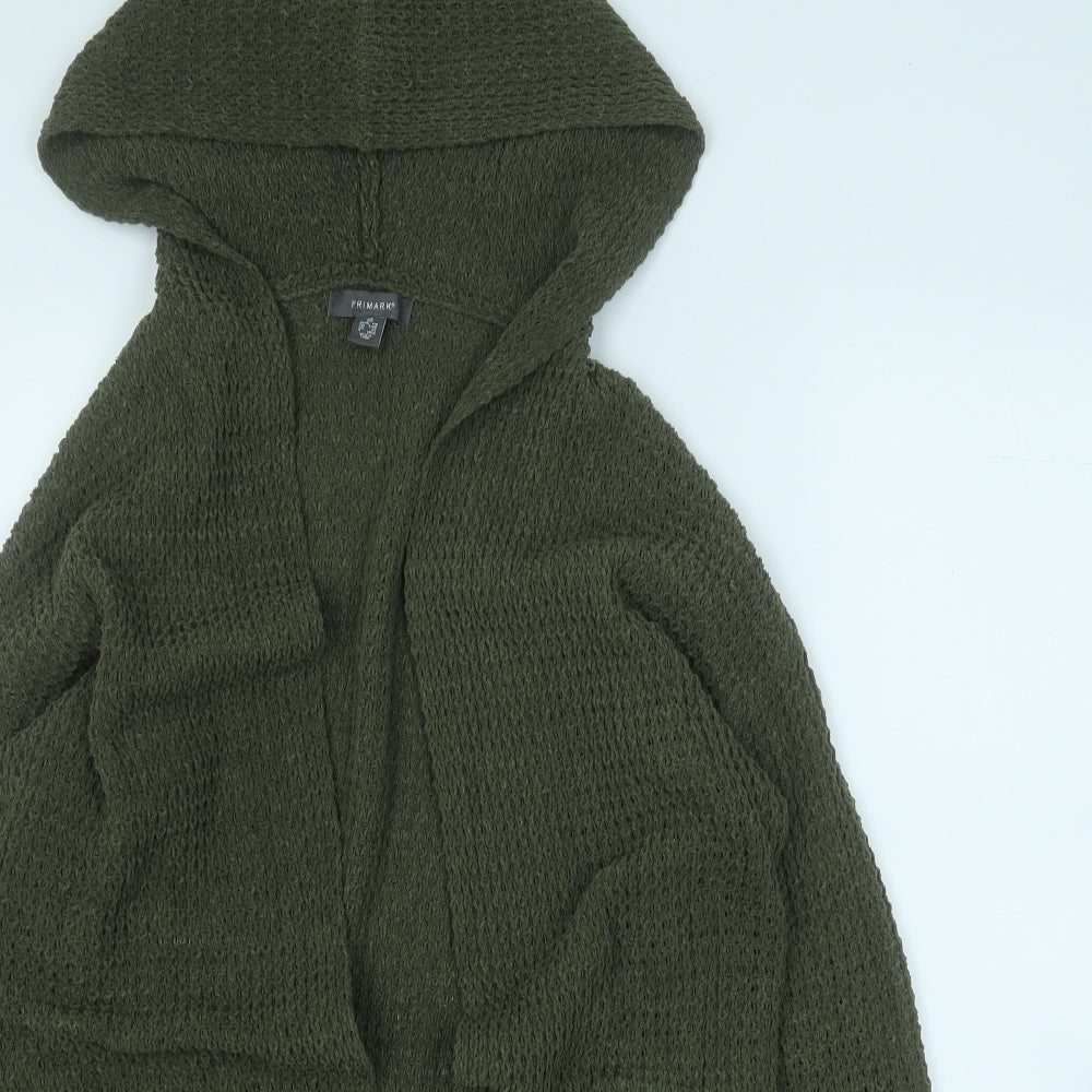Primark Womens Green V-Neck  Polyester Cardigan Jumper Size 6