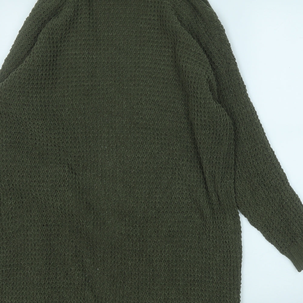 Primark Womens Green V-Neck  Polyester Cardigan Jumper Size 6