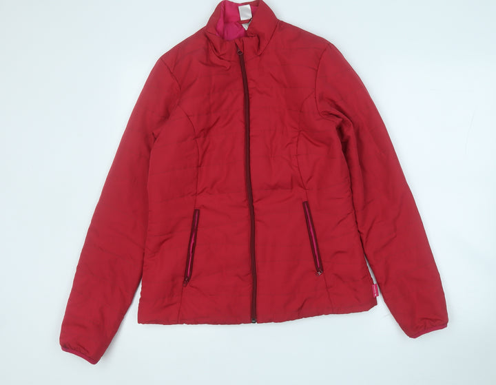DECATHLON Womens Pink Puffer Jacket Coat Size S