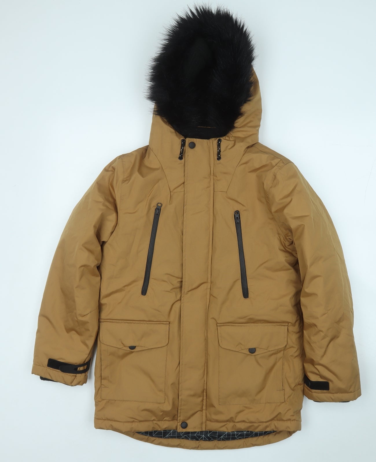 TU Girls Brown   Parka Coat Size 11-12 Years