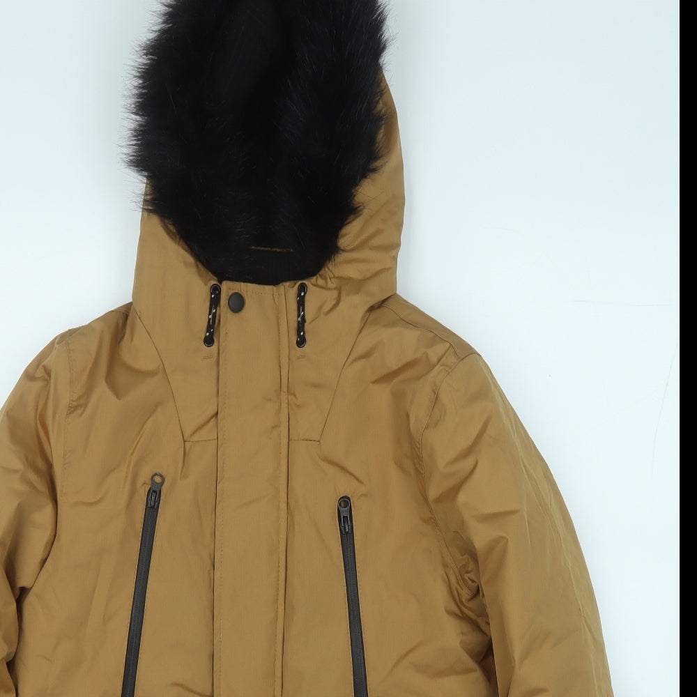 TU Girls Brown   Parka Coat Size 11-12 Years