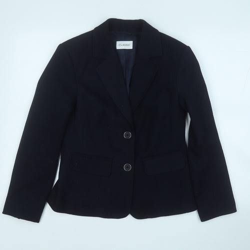 Marks and Spencer Womens Blue  Polyester Jacket Suit Jacket Size 8