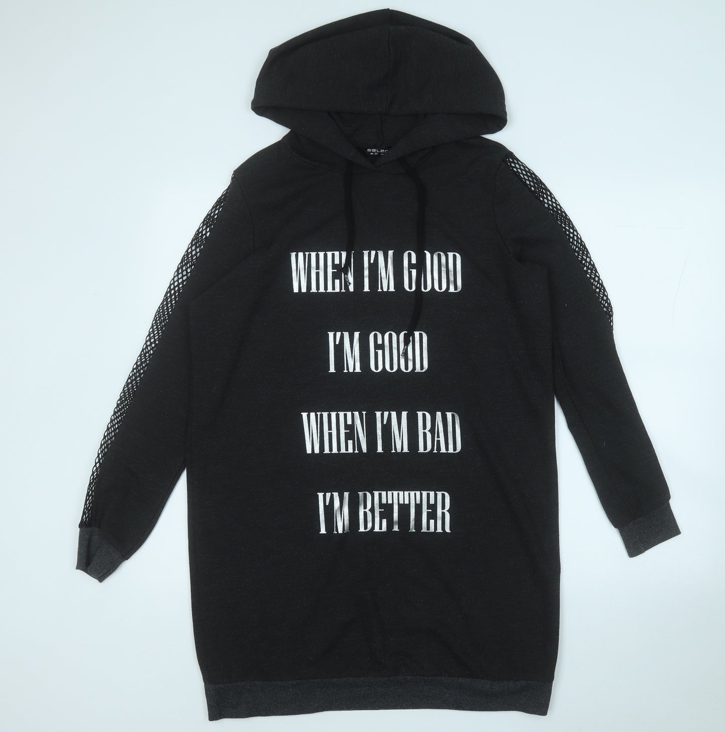 Select Womens Grey  Polyester Pullover Hoodie Size 14