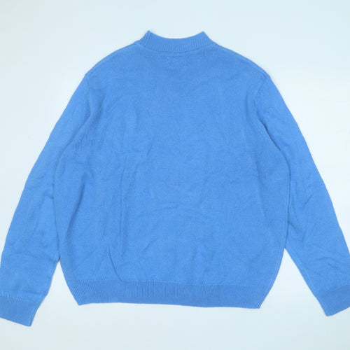 Damart Womens Blue Round Neck  Acrylic Pullover Jumper Size 24