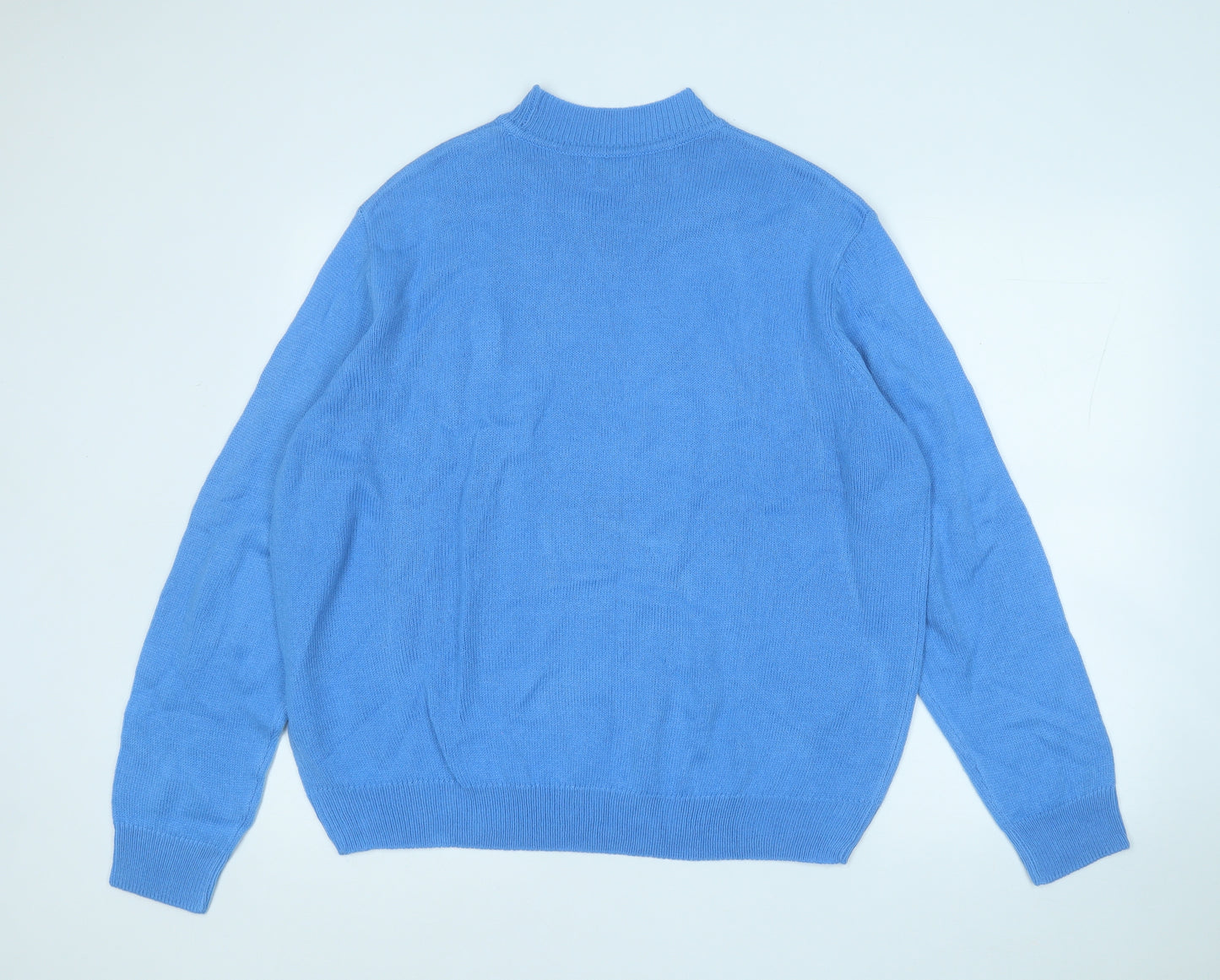 Damart Womens Blue Round Neck  Acrylic Pullover Jumper Size 24