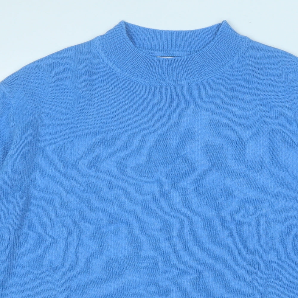 Damart Womens Blue Round Neck  Acrylic Pullover Jumper Size 24