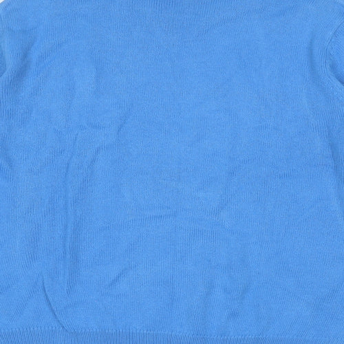 Damart Womens Blue Round Neck  Acrylic Pullover Jumper Size 24