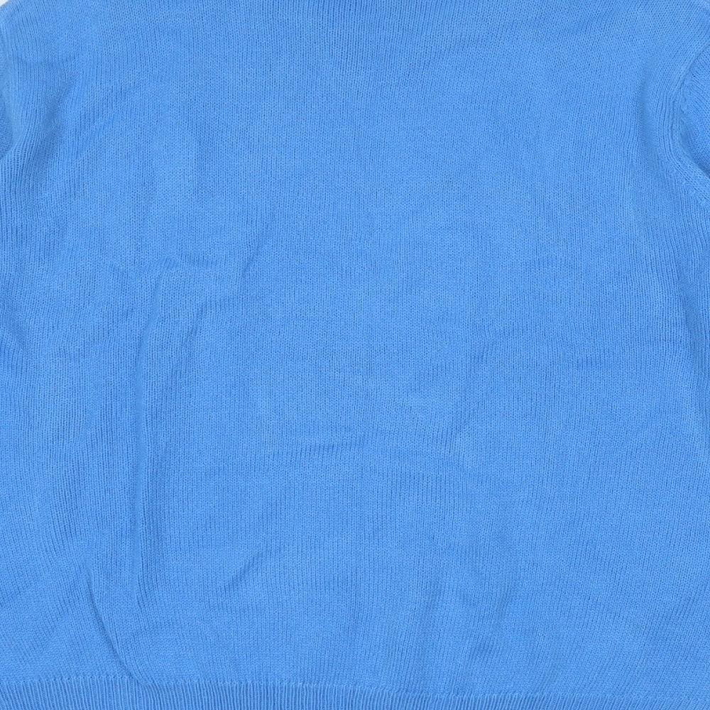 Damart Womens Blue Round Neck  Acrylic Pullover Jumper Size 24