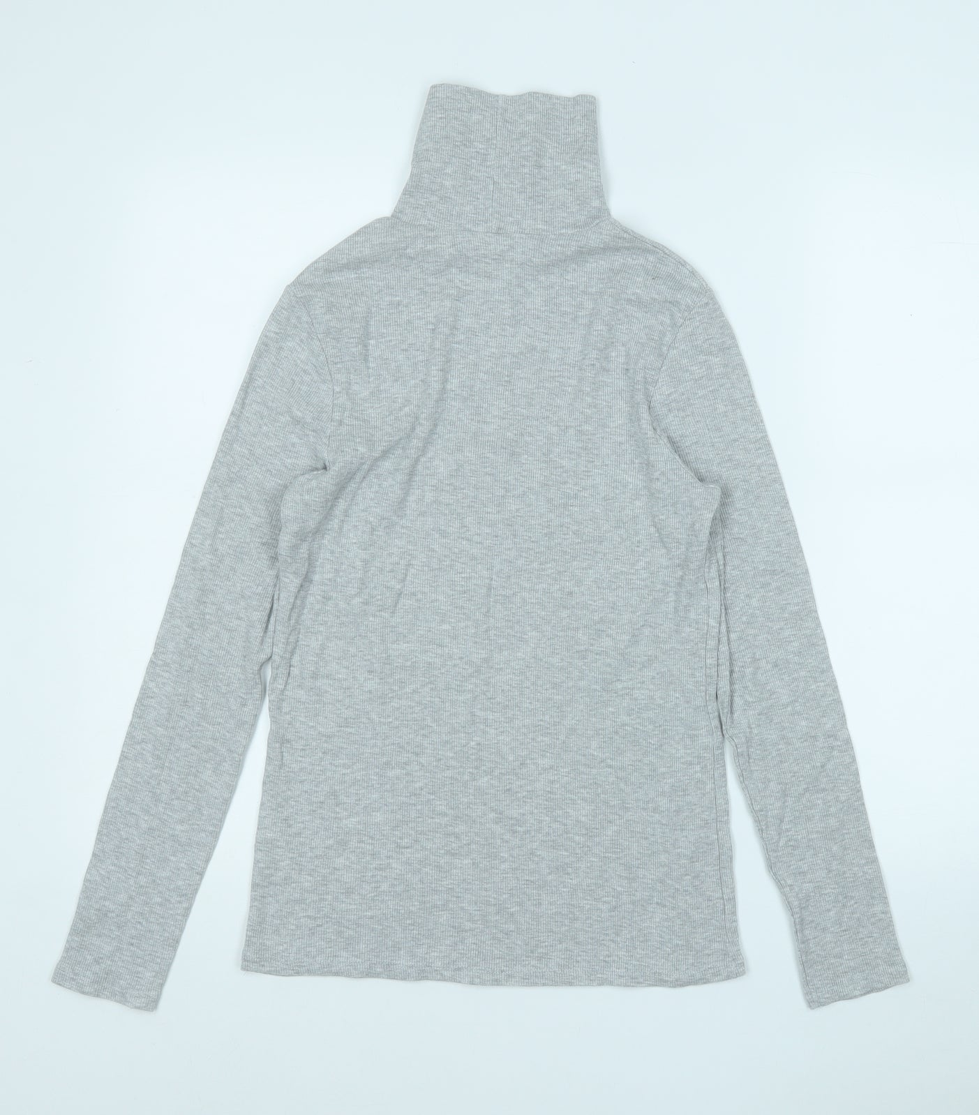 George Womens Grey Roll Neck  Cotton Pullover Jumper Size 12