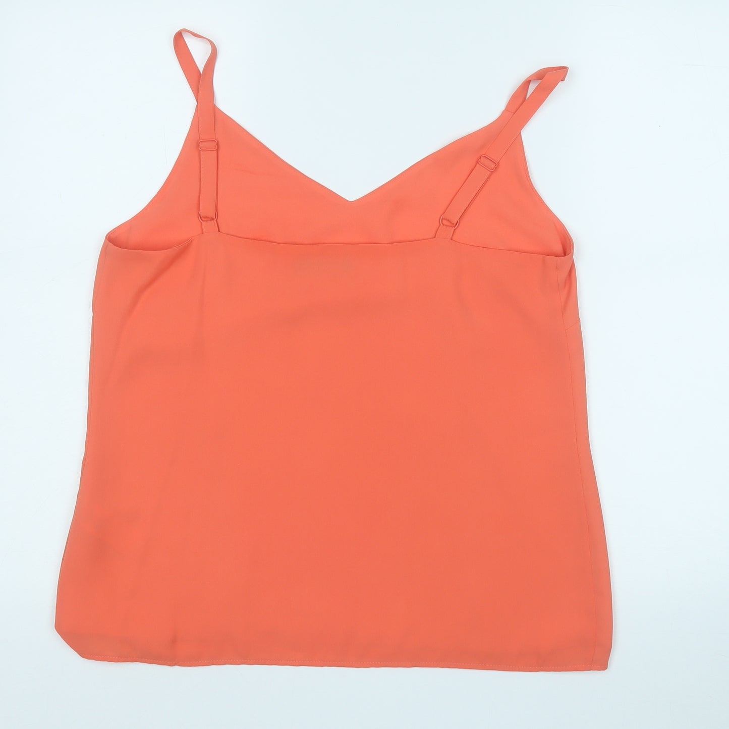 F&F Womens Orange  Polyester Basic Tank Size 12 Round Neck