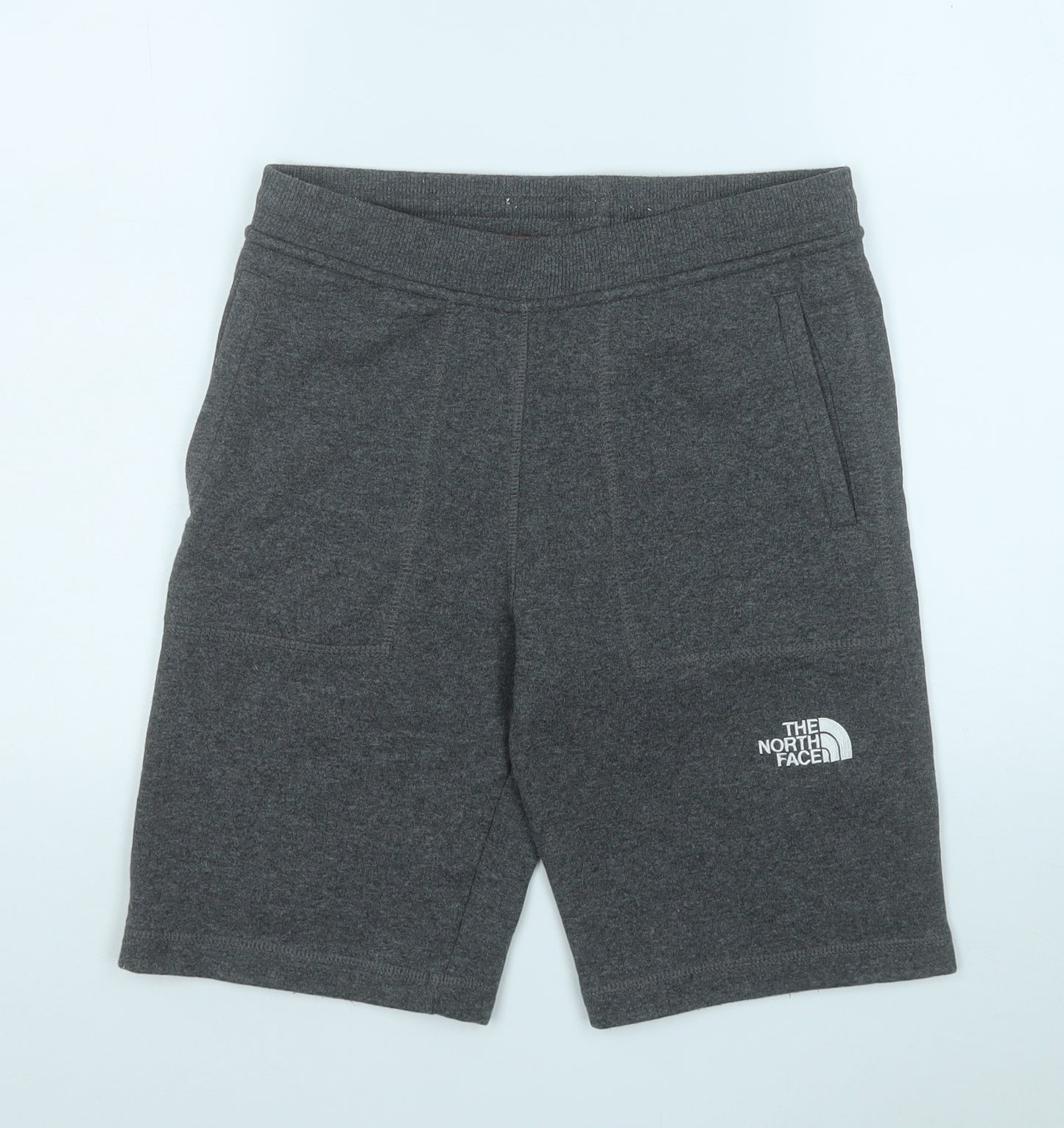 The North Face Boys Grey  Cotton Sweat Shorts Size L  Regular