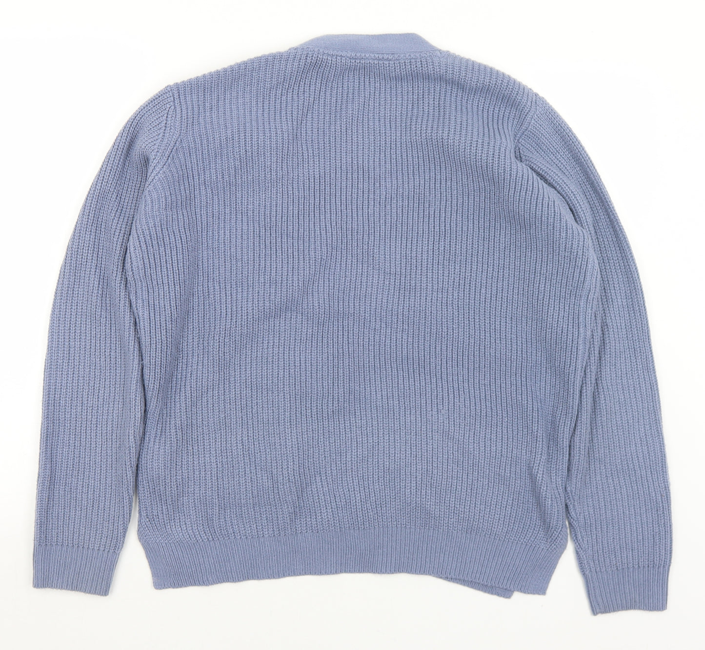 Mountain Warehouse Womens Blue Collared  Acrylic Cardigan Jumper Size 12