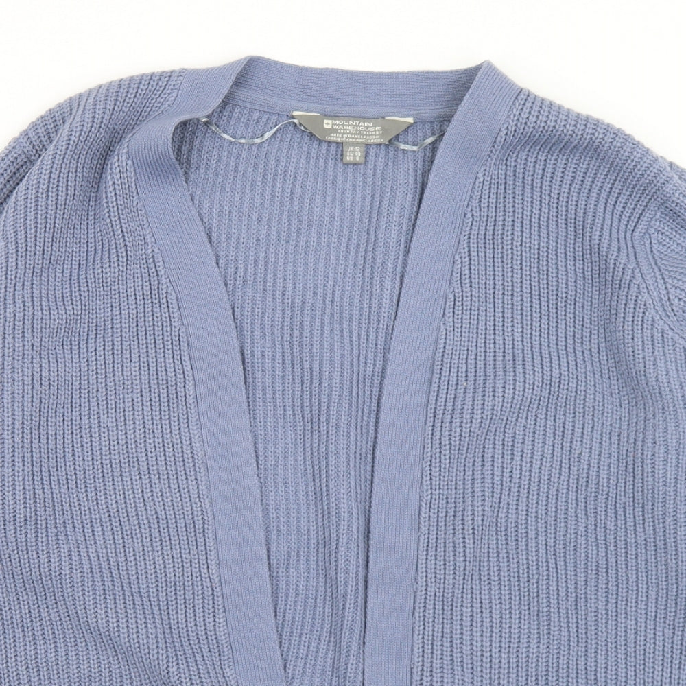 Mountain Warehouse Womens Blue Collared  Acrylic Cardigan Jumper Size 12