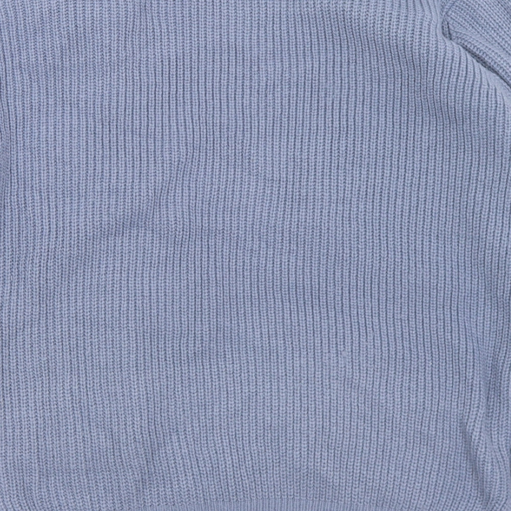 Mountain Warehouse Womens Blue Collared  Acrylic Cardigan Jumper Size 12