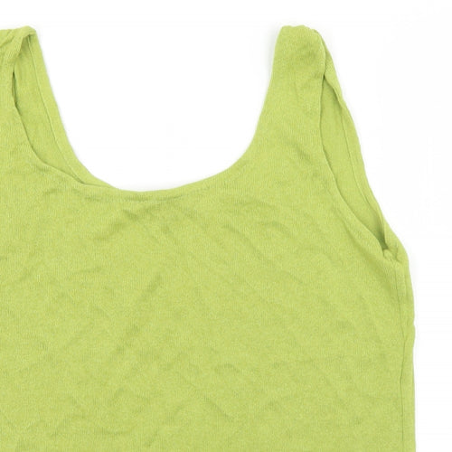Marie Mero Womens Green Roll Neck  Polyamide Vest Jumper Size 16