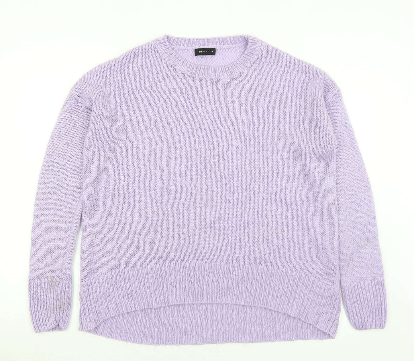 New Look Womens Purple Cowl Neck  Acrylic Pullover Jumper Size M