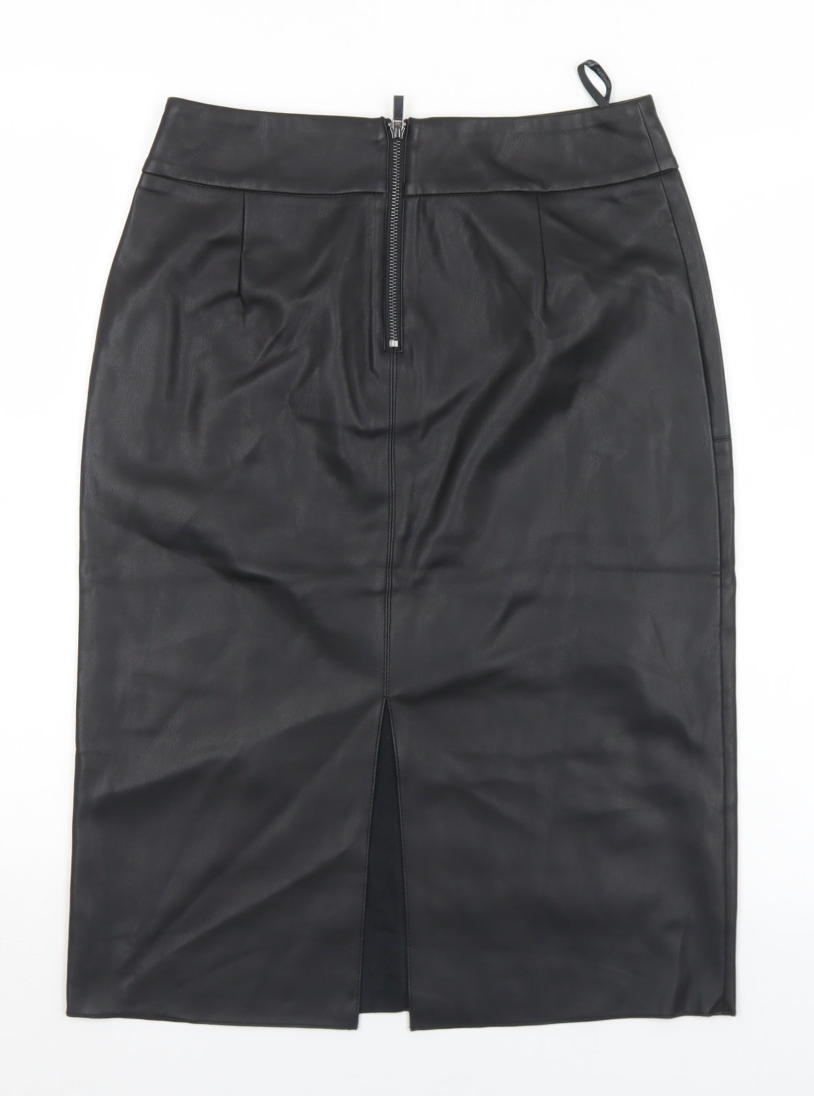 Dorothy Perkins Womens Black  Polyester Straight & Pencil Skirt Size 12   Zip