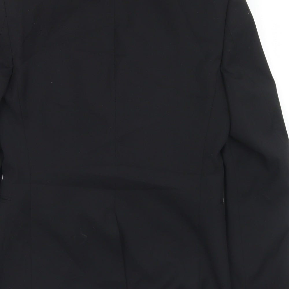 OneSix5ive Mens Black  Polyester Jacket Suit Jacket Size 34