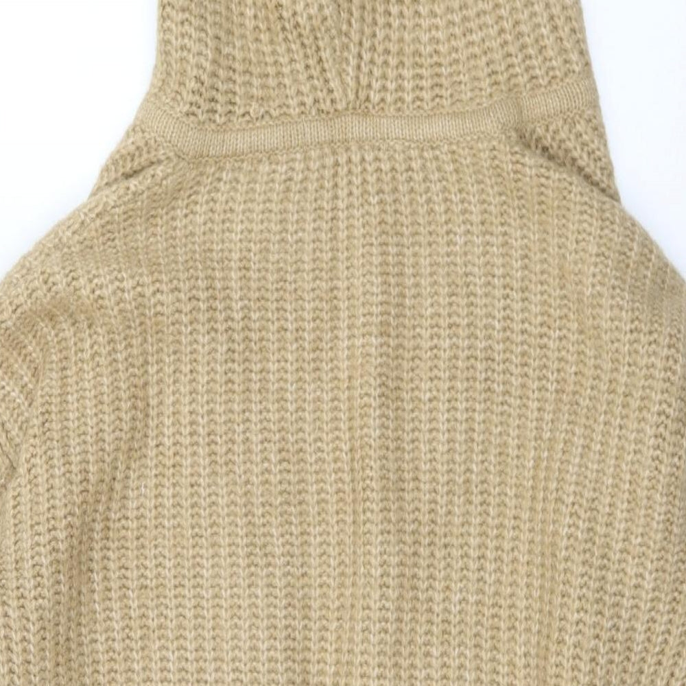 George Womens Beige Collared  Acrylic Cardigan Jumper Size 12   - 12/14