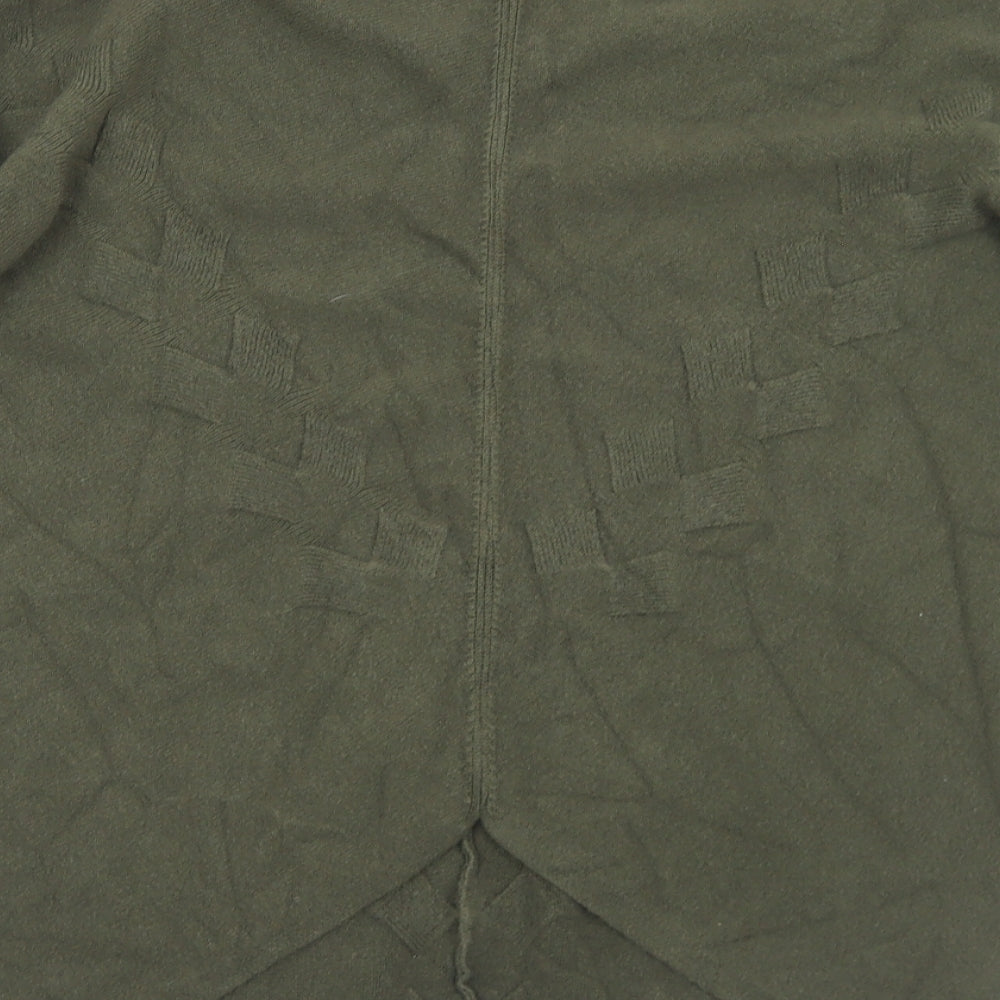 Preworn Womens Green Mock Neck  Viscose Pullover Jumper Size M