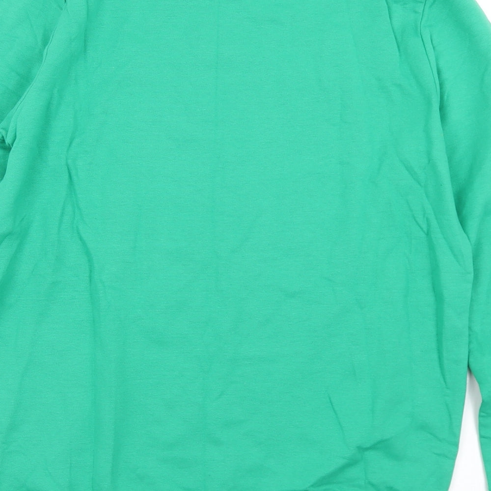 Preworn Mens Green  Cotton Pullover Sweatshirt Size S   - Christmas