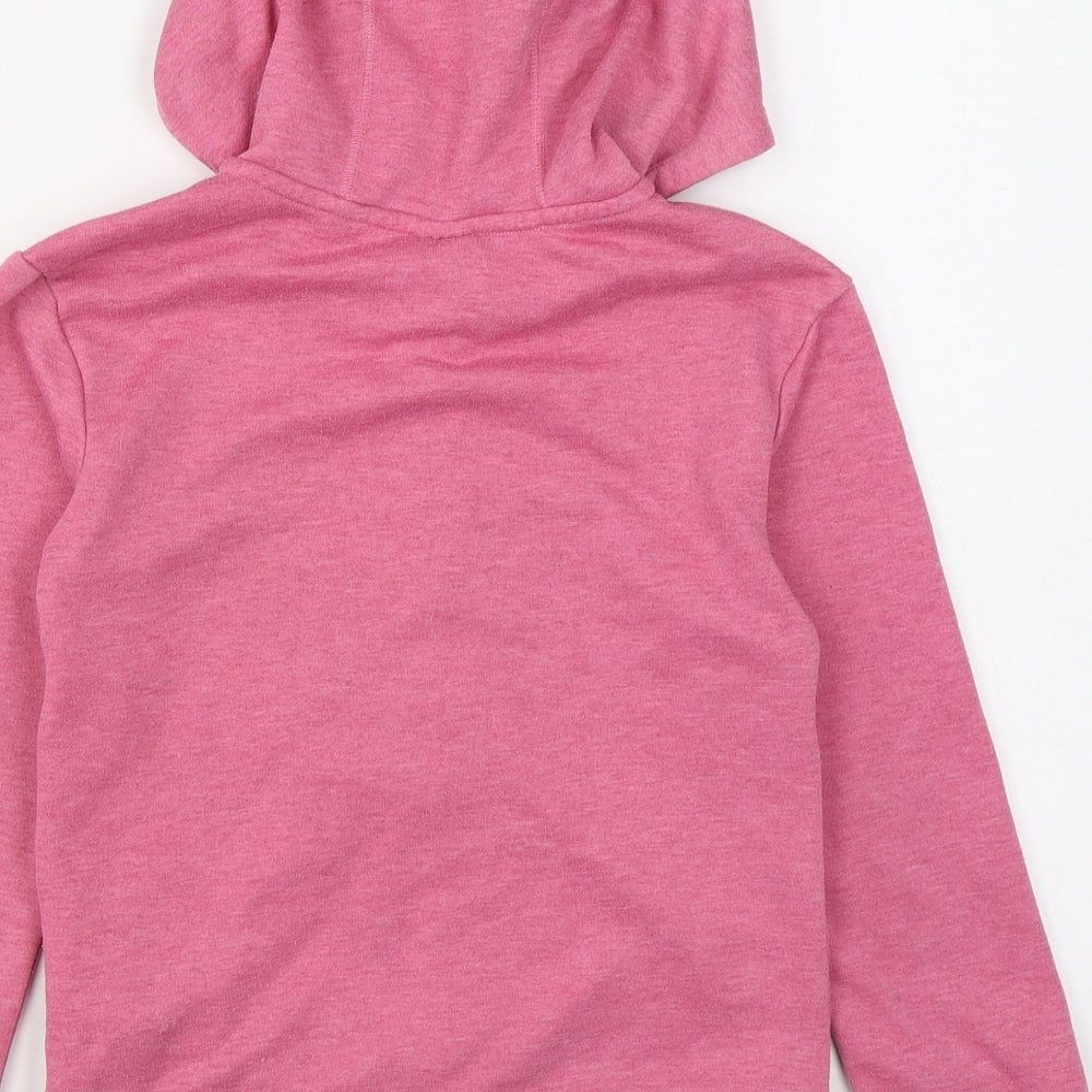 Nike Girls Pink  Polyester Full Zip Hoodie Size 9-10 Years  Zip