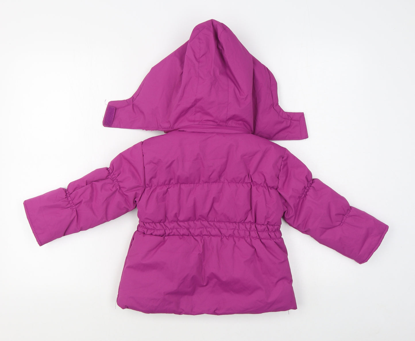 Next Star Girls Pink   Parka Coat Size 3-4 Years  Zip