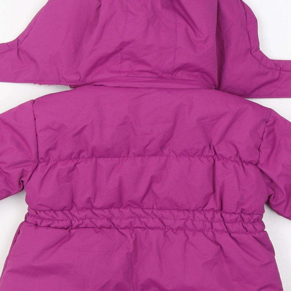 Next Star Girls Pink   Parka Coat Size 3-4 Years  Zip