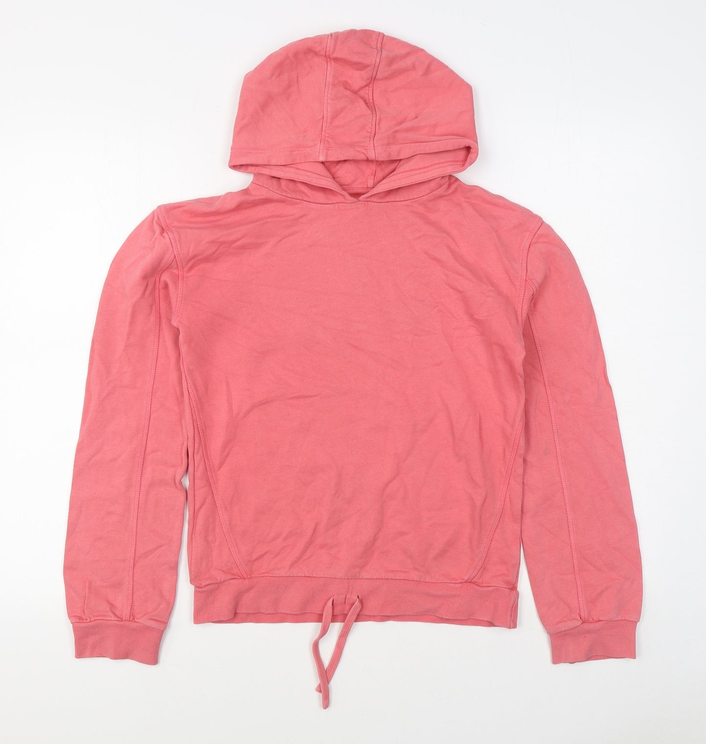 John Lewis Girls Pink  100% Cotton Pullover Hoodie Size 11 Years  Pullover
