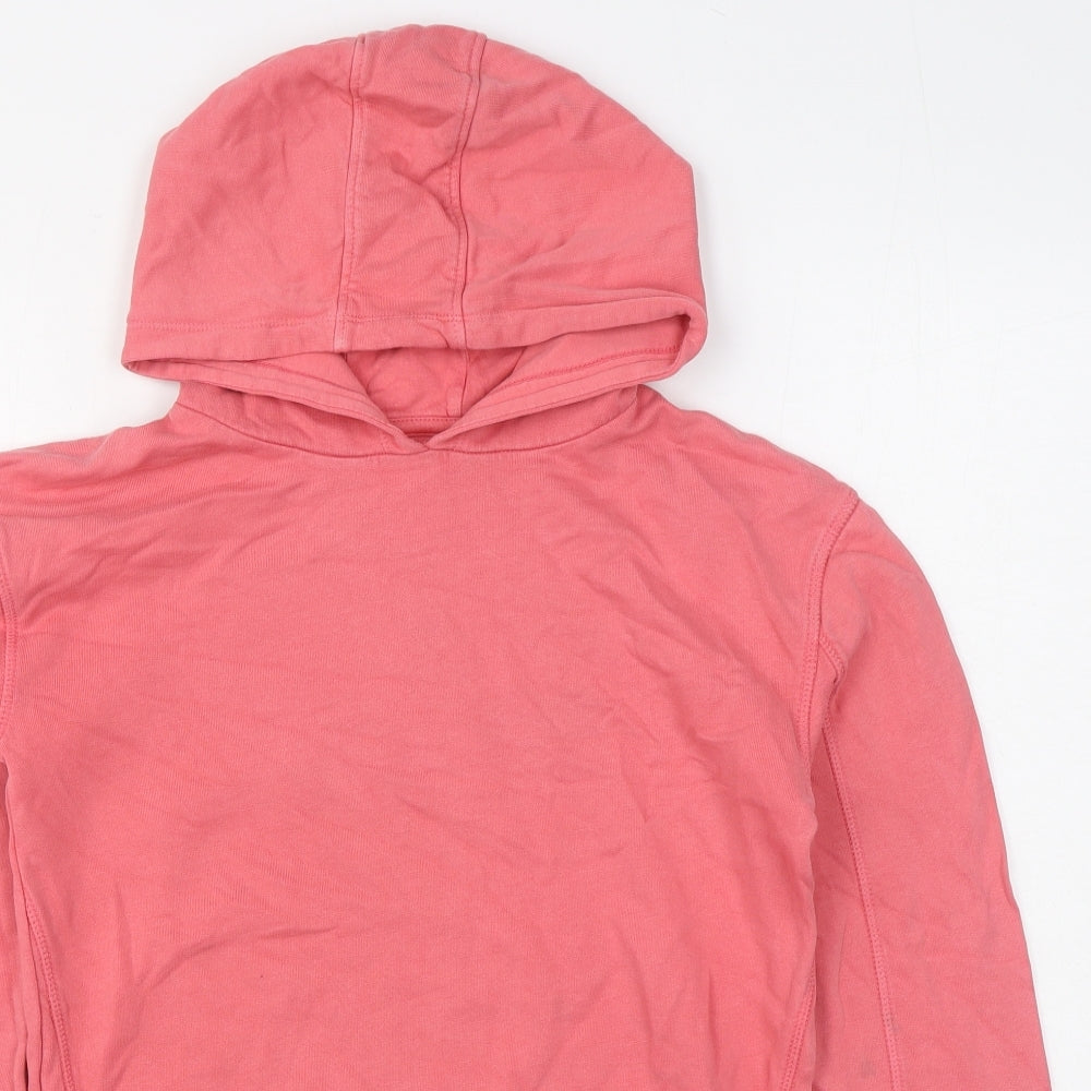 John Lewis Girls Pink  100% Cotton Pullover Hoodie Size 11 Years  Pullover