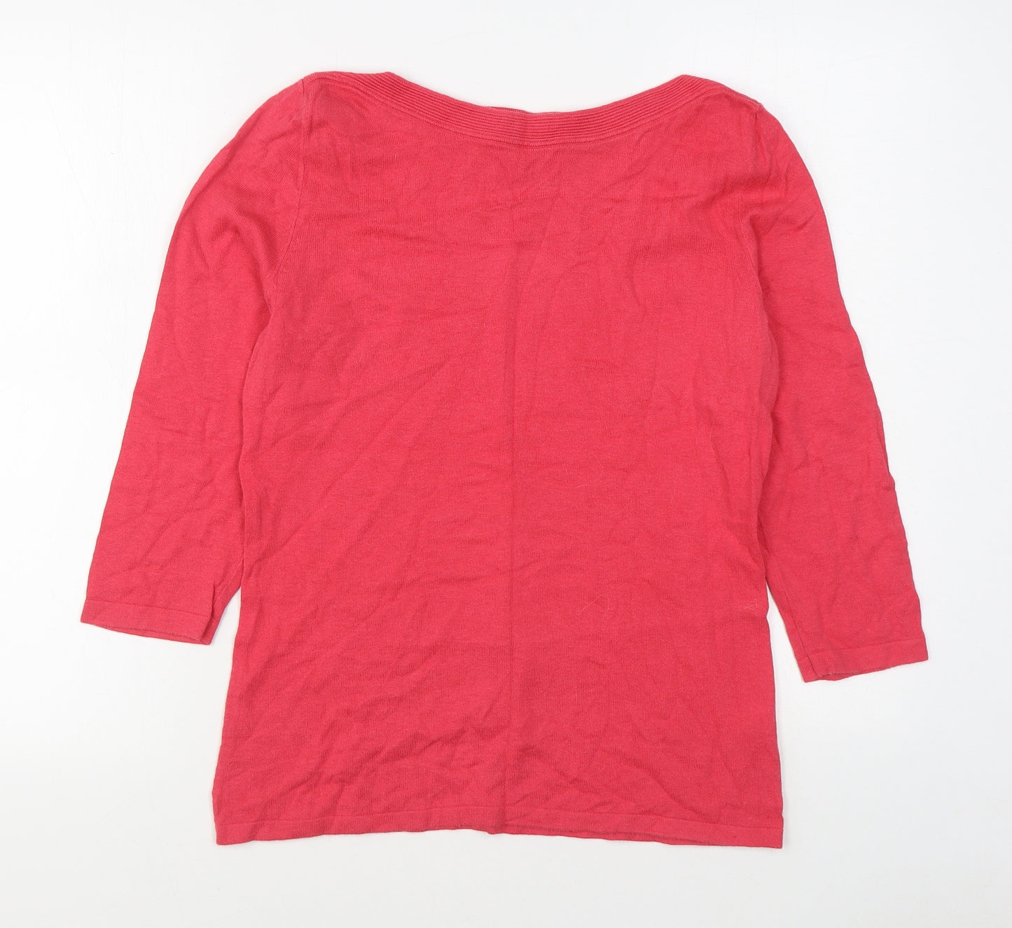 NEXT Womens Pink Boat Neck  Cotton Pullover Jumper Size 12