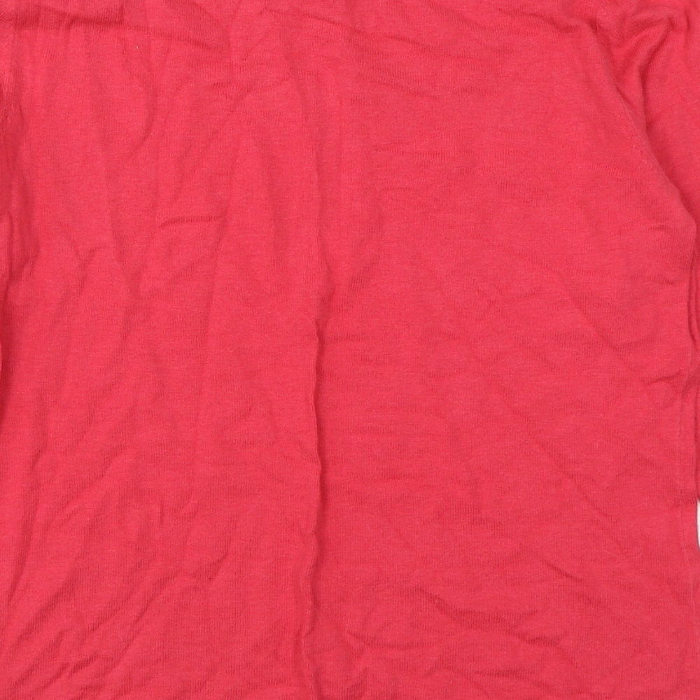 NEXT Womens Pink Boat Neck  Cotton Pullover Jumper Size 12