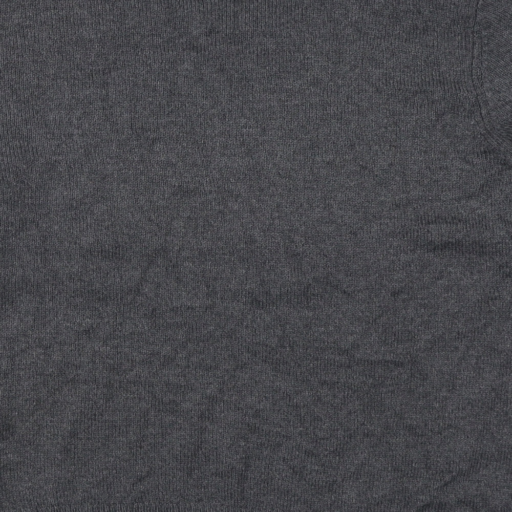 Marks and Spencer Womens Grey Round Neck  Polyester Pullover Jumper Size L
