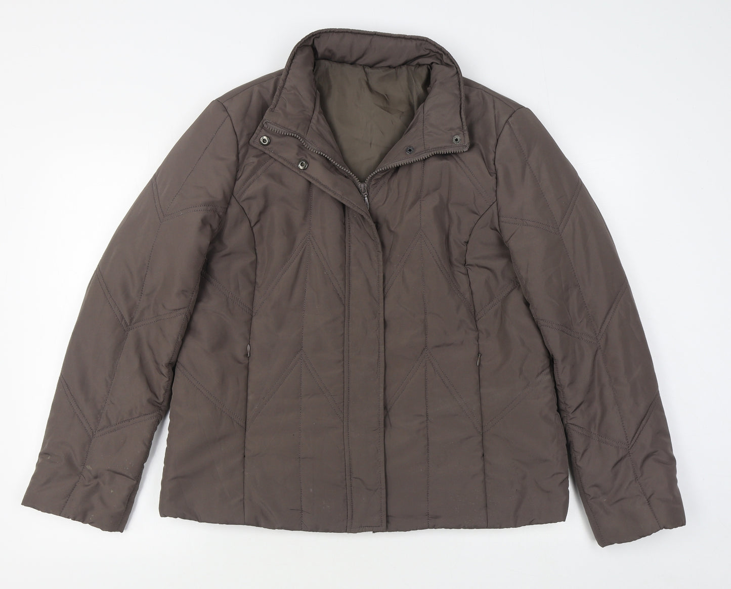 M&Co. Womens Brown   Jacket  Size 14  Zip