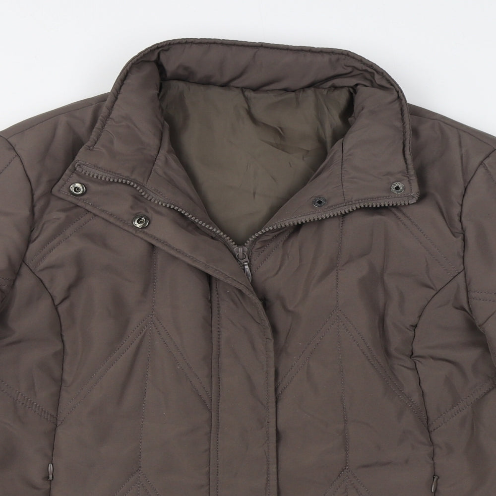 M&Co. Womens Brown   Jacket  Size 14  Zip