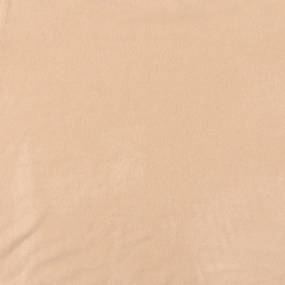 Marks and Spencer Womens Beige Round Neck  Acrylic Pullover Jumper Size 16