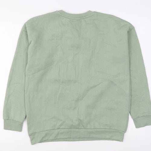 Pep&Co Womens Green  Cotton Pullover Sweatshirt Size M  Pullover