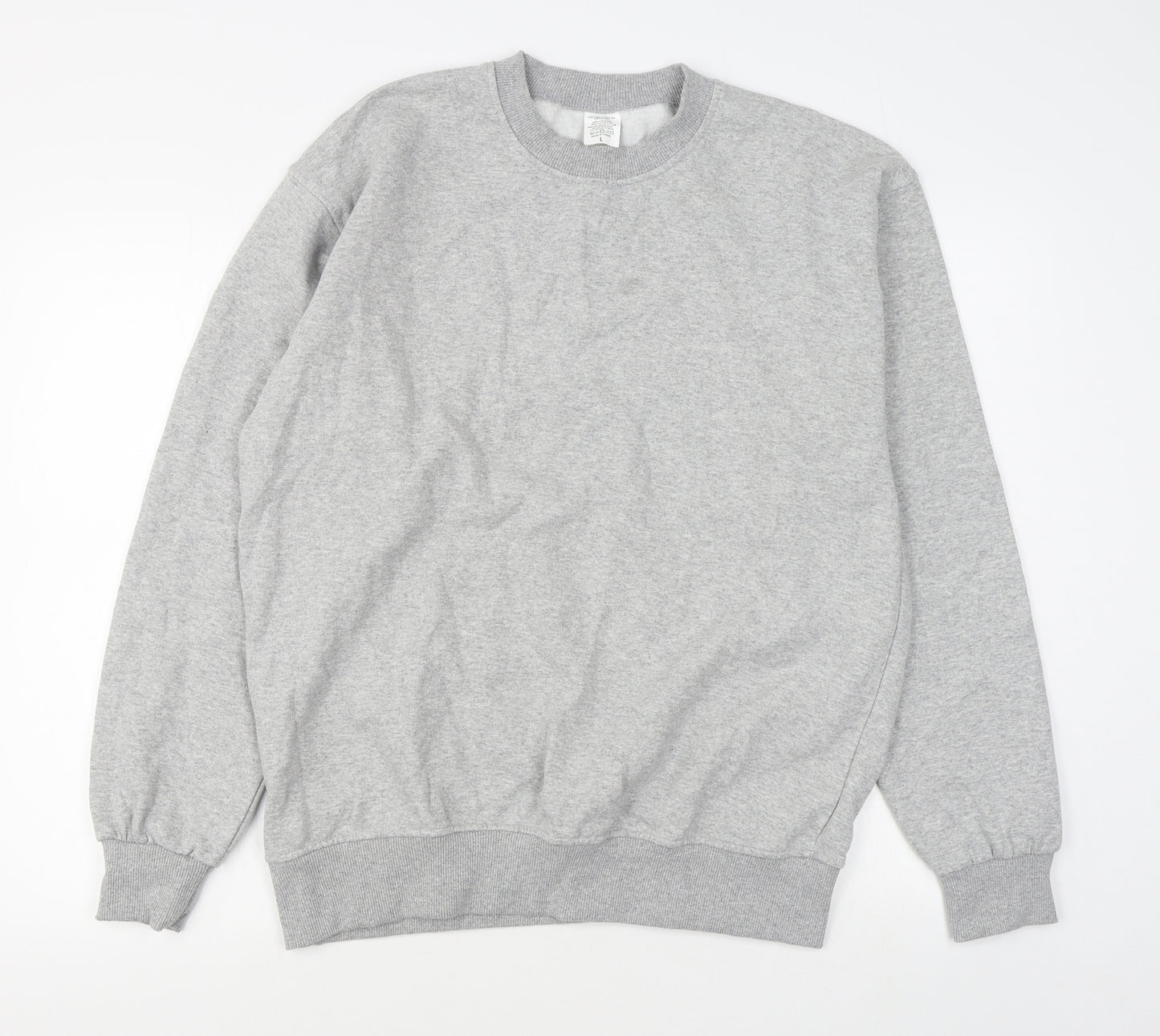 Preworn Mens Grey  Cotton Pullover Sweatshirt Size L