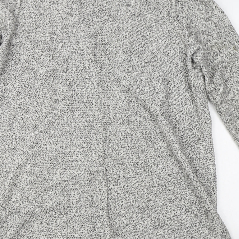 Marks and Spencer Womens Grey V-Neck  Viscose Cardigan Jumper Size 12