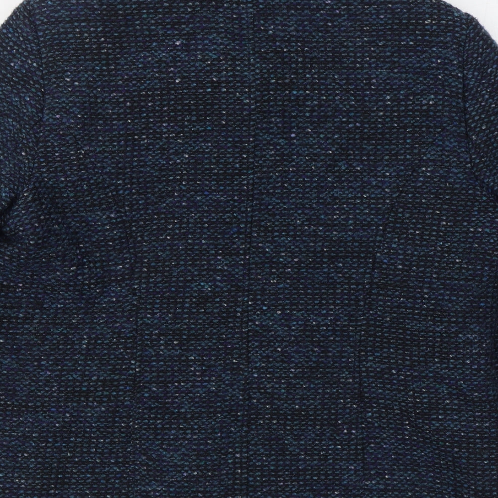 BHS Womens Blue   Overcoat Coat Size 16  Button