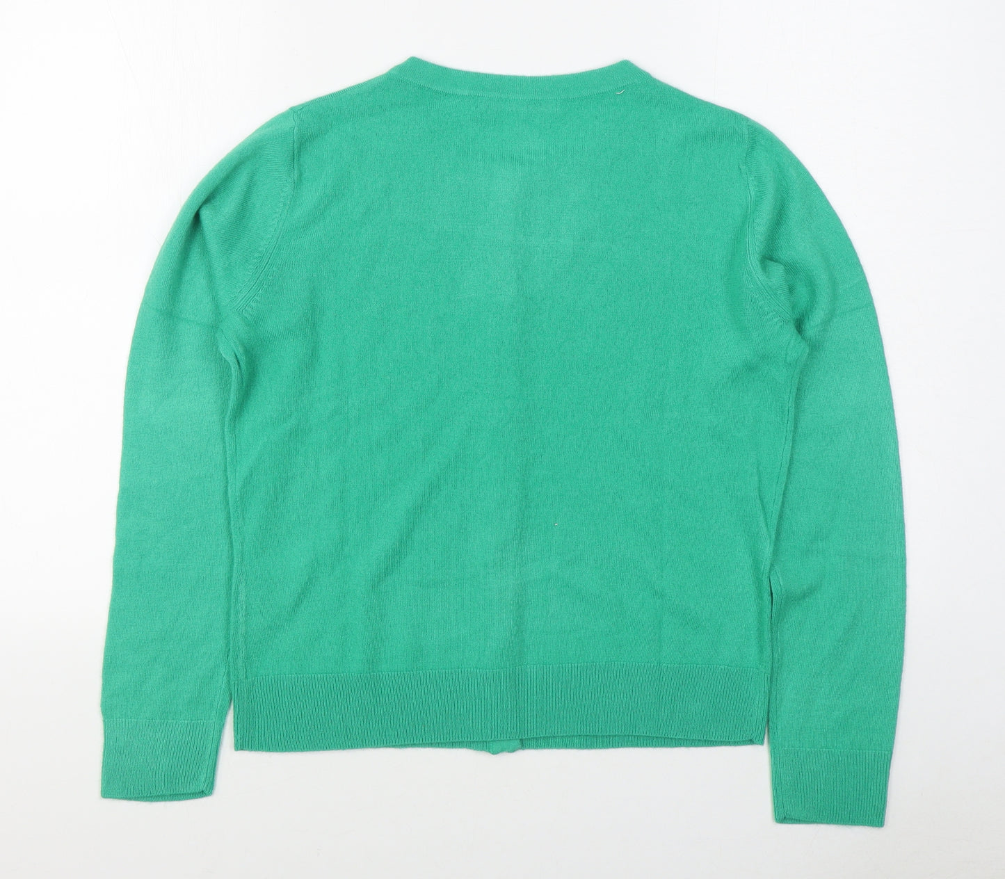 Very Womens Green Round Neck  Acrylic Cardigan Jumper Size 12