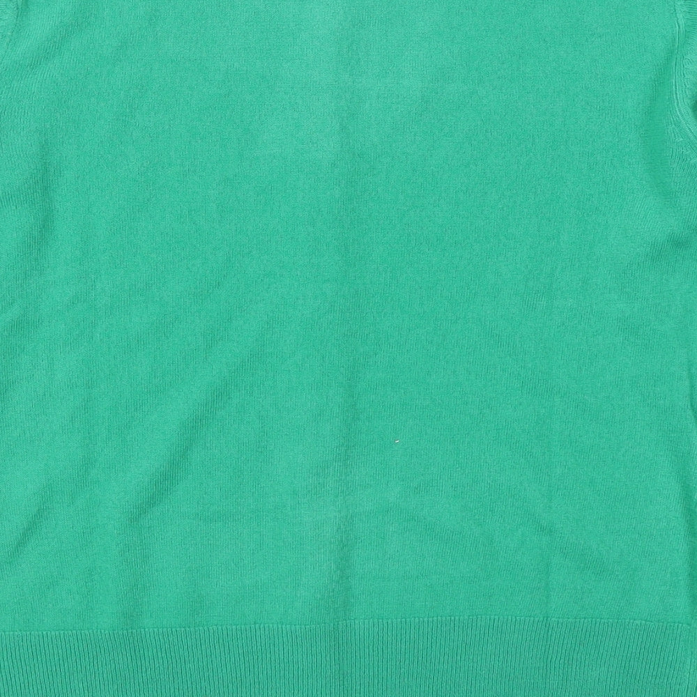 Very Womens Green Round Neck  Acrylic Cardigan Jumper Size 12