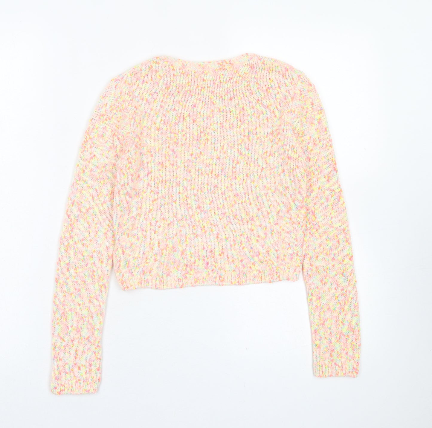 NEXT Girls Multicoloured Crew Neck  Cotton Pullover Jumper Size 9 Years  Pullover