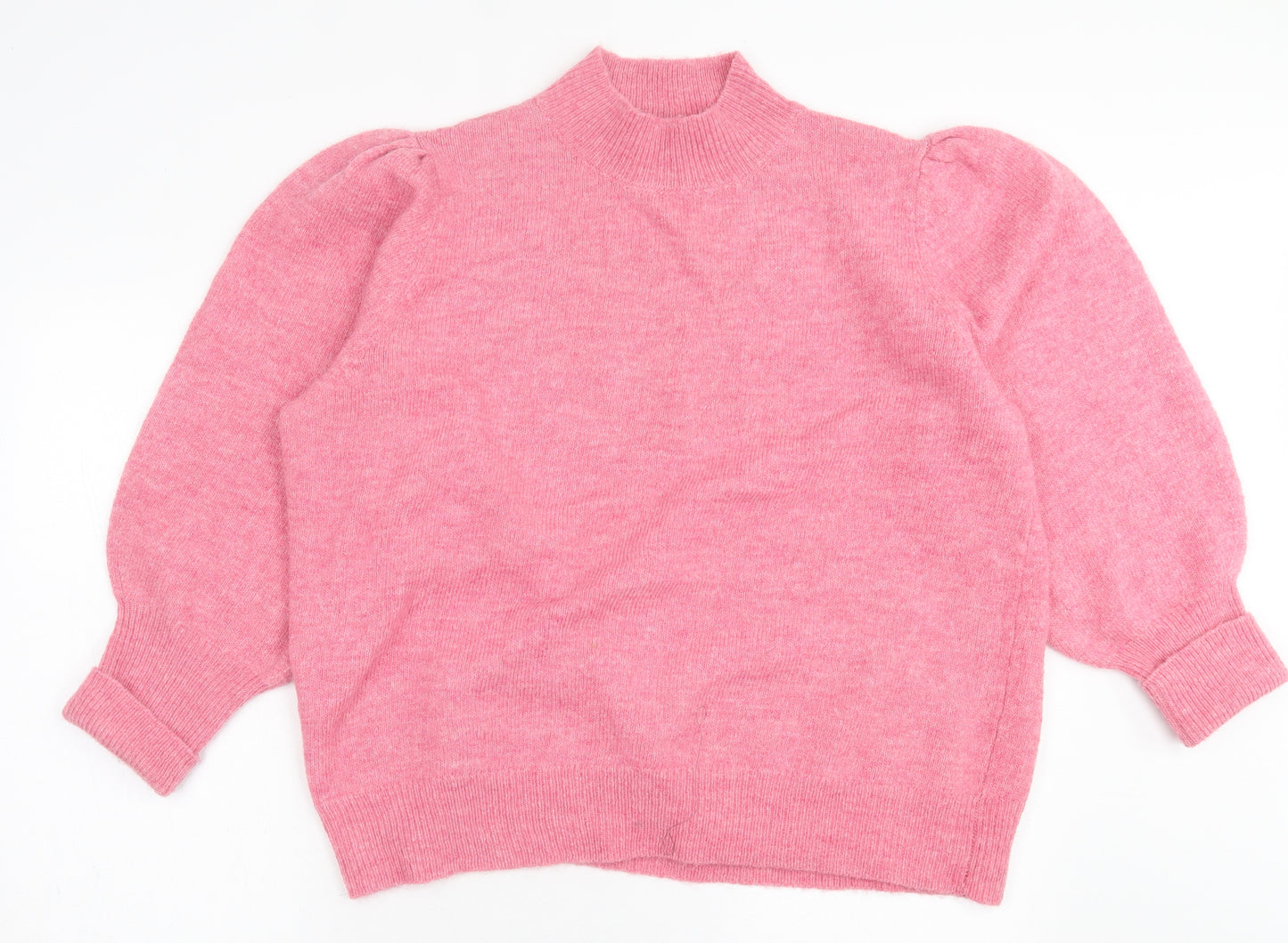George Womens Pink High Neck  Polyester Pullover Jumper Size XL