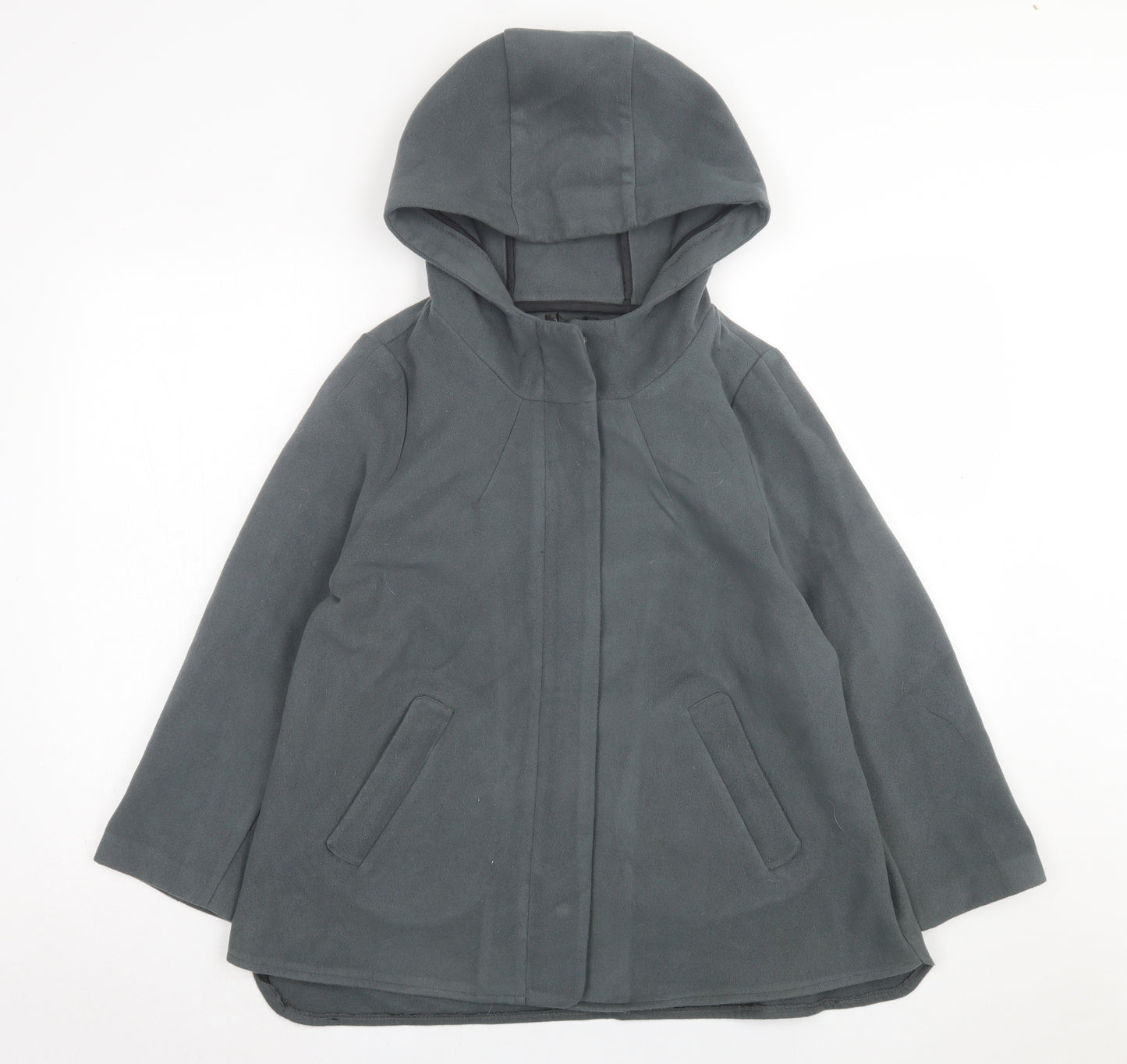 Topshop Womens Grey   Jacket Coat Size 12  Button
