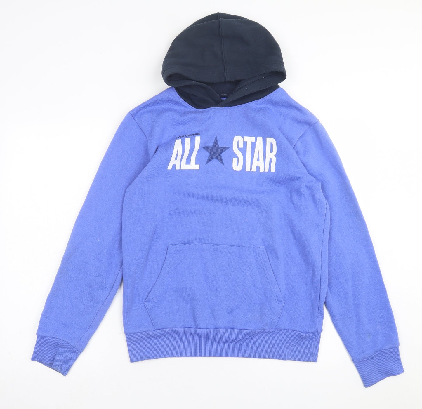 Converse Boys Blue  Cotton Pullover Hoodie Size 13-14 Years  Pullover