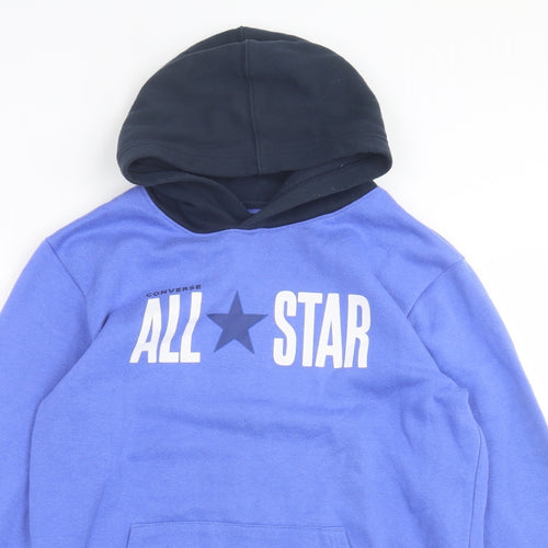 Converse Boys Blue  Cotton Pullover Hoodie Size 13-14 Years  Pullover