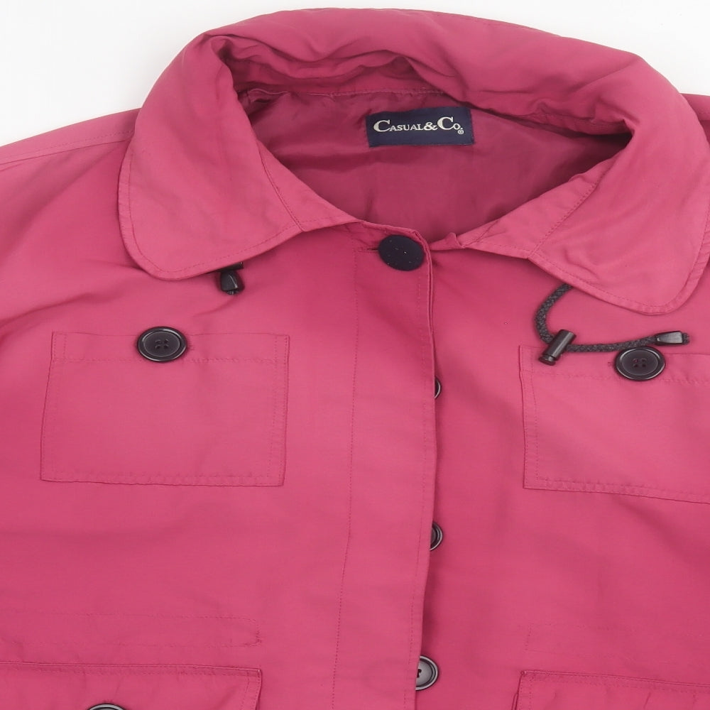 CASUAL&CO Womens Pink   Jacket  Size 2XL  Button